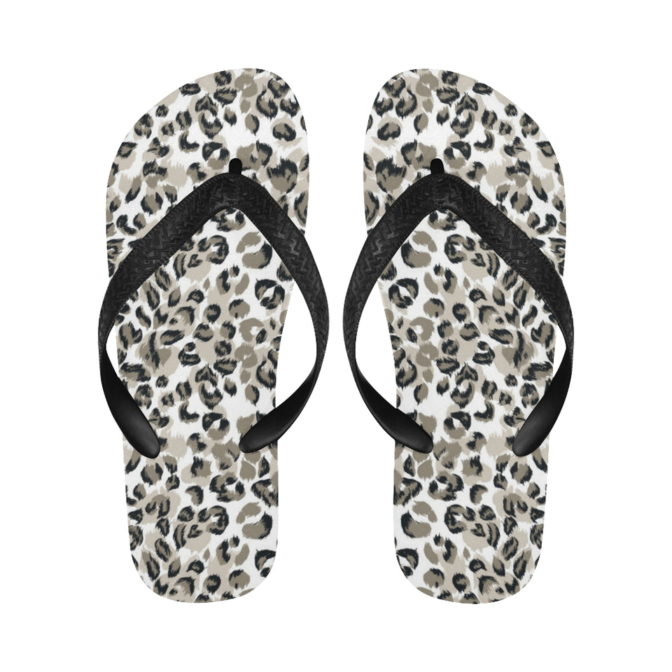 Leopard skin print pattern Unisex Flip Flops