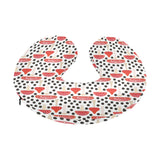 Red mushroom dot pattern U-Shaped Travel Neck Pillow