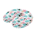 Toucan tropical flower leave pattern U-Shaped Travel Neck Pillow