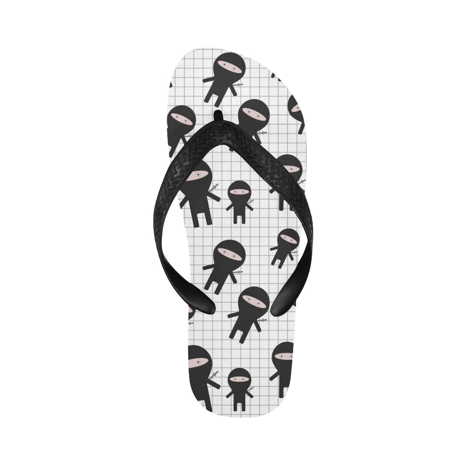 Ninja pattern plaid background Unisex Flip Flops