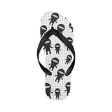 Ninja pattern plaid background Unisex Flip Flops