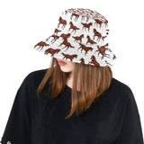 Horses running pattern background Unisex Bucket Hat