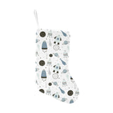 Hand drawn space elements space rocket star planet Christmas Stocking