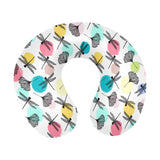 Dragonflies ginkgo leaves pattern U-Shaped Travel Neck Pillow