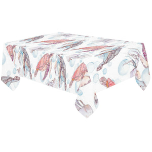 Watercolor sea turtle jellyfish pattern Tablecloth