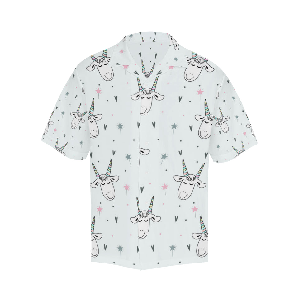 Cute goat design pattern Men's All Over Print Hawaiian Shirt