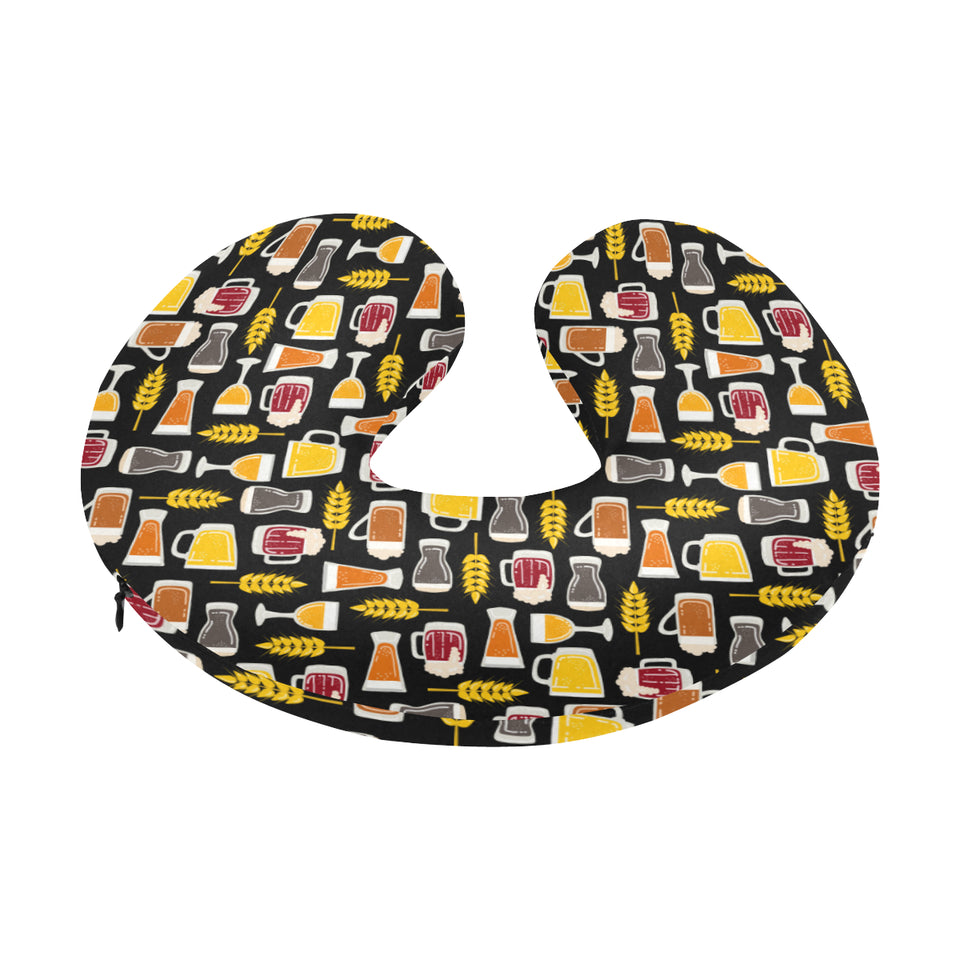 Beer type pattern U-Shaped Travel Neck Pillow