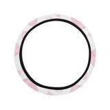 Watercolor pink heart pattern Car Steering Wheel Cover