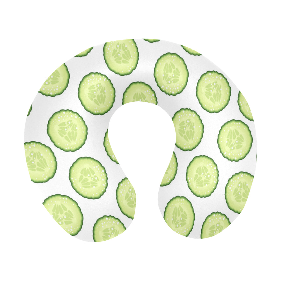 Cucumber slices pattern U-Shaped Travel Neck Pillow