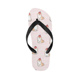Cute Shiba Inu Dog Apple pattern Unisex Flip Flops