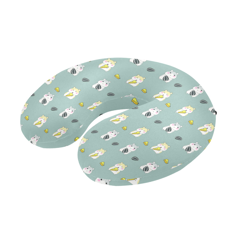 Cute hamster cheese pattern U-Shaped Travel Neck Pillow