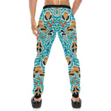 Cute sea otters fishe sea urchin pattern Unisex Casual Sweatpants