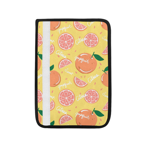 Grapefruit yellow background Car Seat Belt Cover