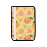 Grapefruit yellow background Car Seat Belt Cover