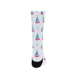 Sailboat anchor pattern Crew Socks