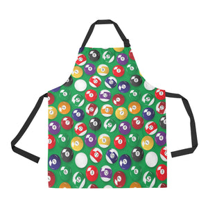 Billiard Ball Pattern Print Design 02 All Over Print Adjustable Apron