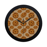 Cookie pattern Elegant Black Wall Clock