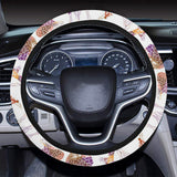 Giraffe Pattern Print Design 02 Car Steering Wheel Cover