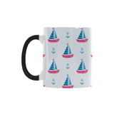 Sailboat anchor pattern Morphing Mug Heat Changing Mug