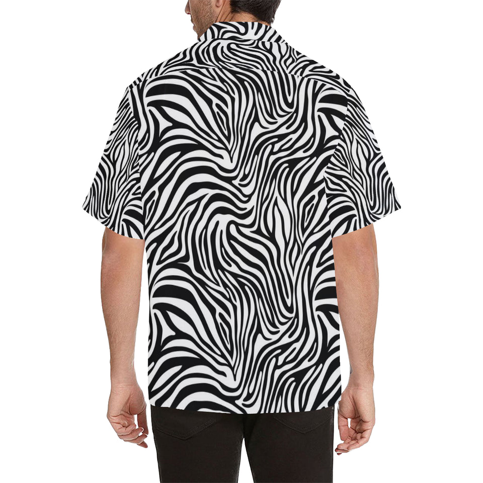 Zebra skin pattern Men's All Over Print Hawaiian Shirt