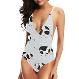 Cute cows pattern Women's One-Piece Swimsuit