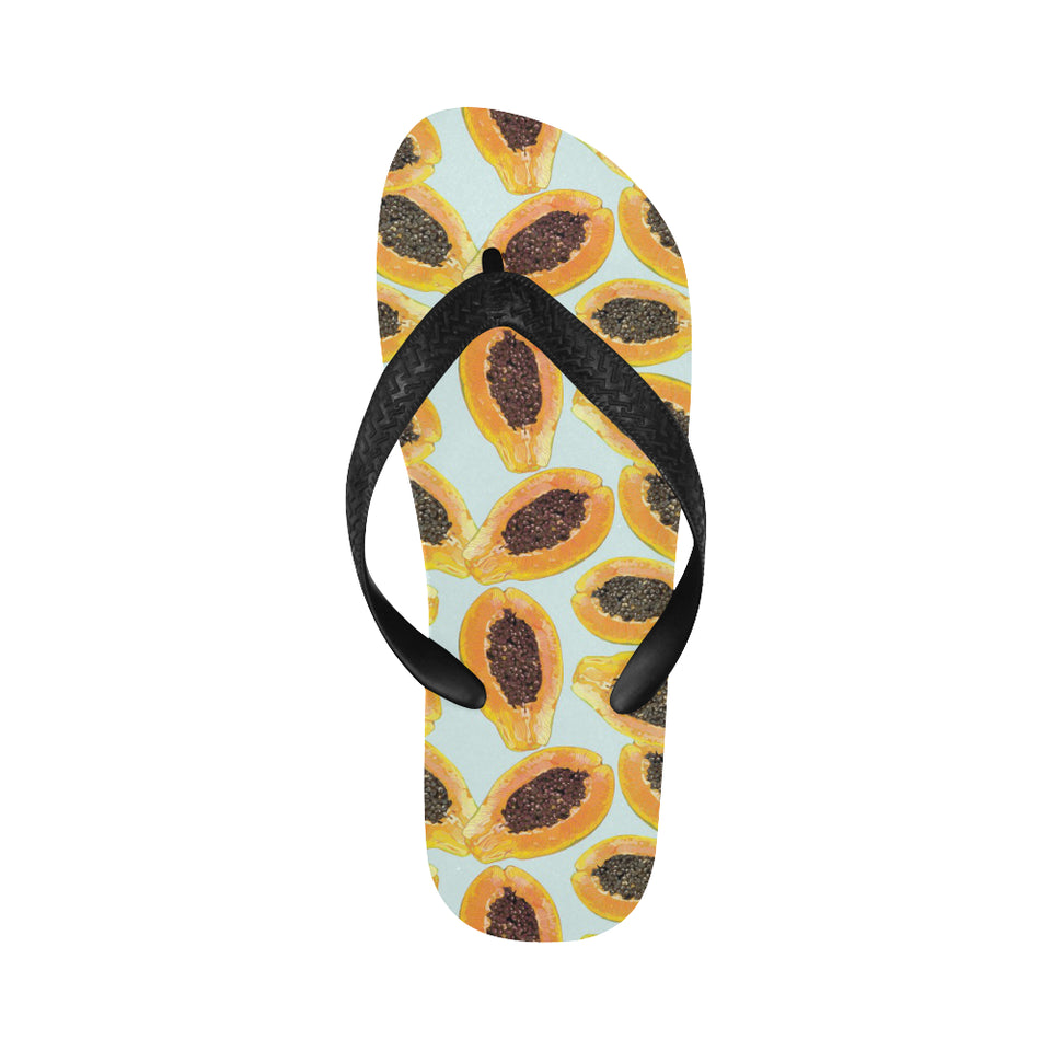 Watercolor papaya pattern Unisex Flip Flops