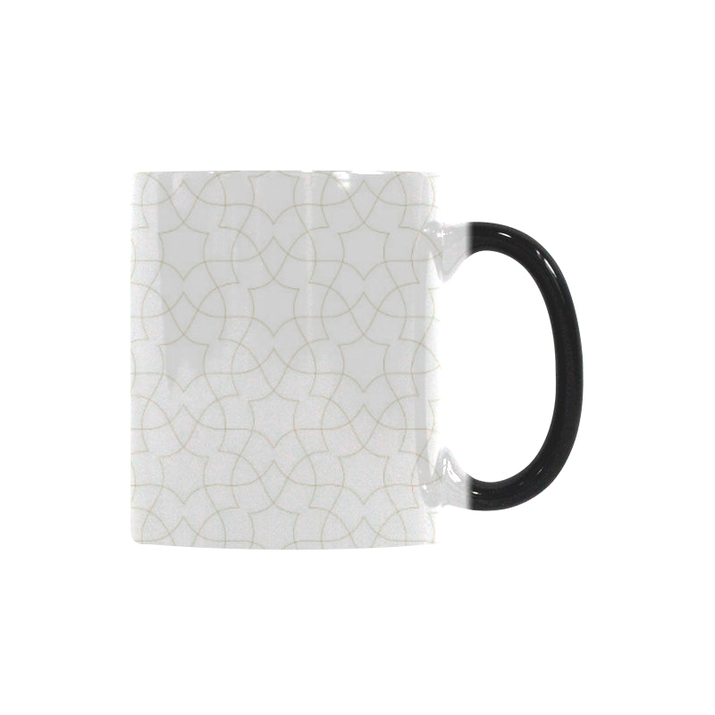 arabic white pattern Morphing Mug Heat Changing Mug