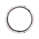 Poodle dog rose cake pattern Car Steering Wheel Cover