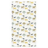 Silhouettes of goat and tree pattern Bath Towel