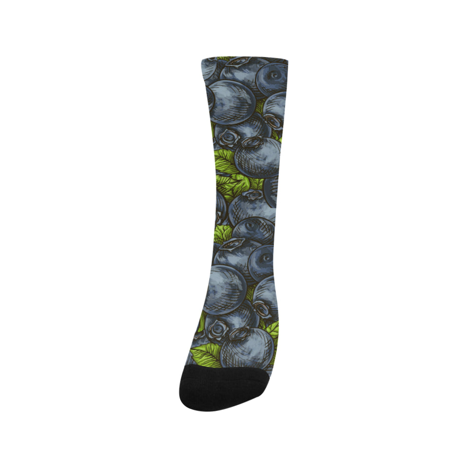 blueberry pattern Crew Socks