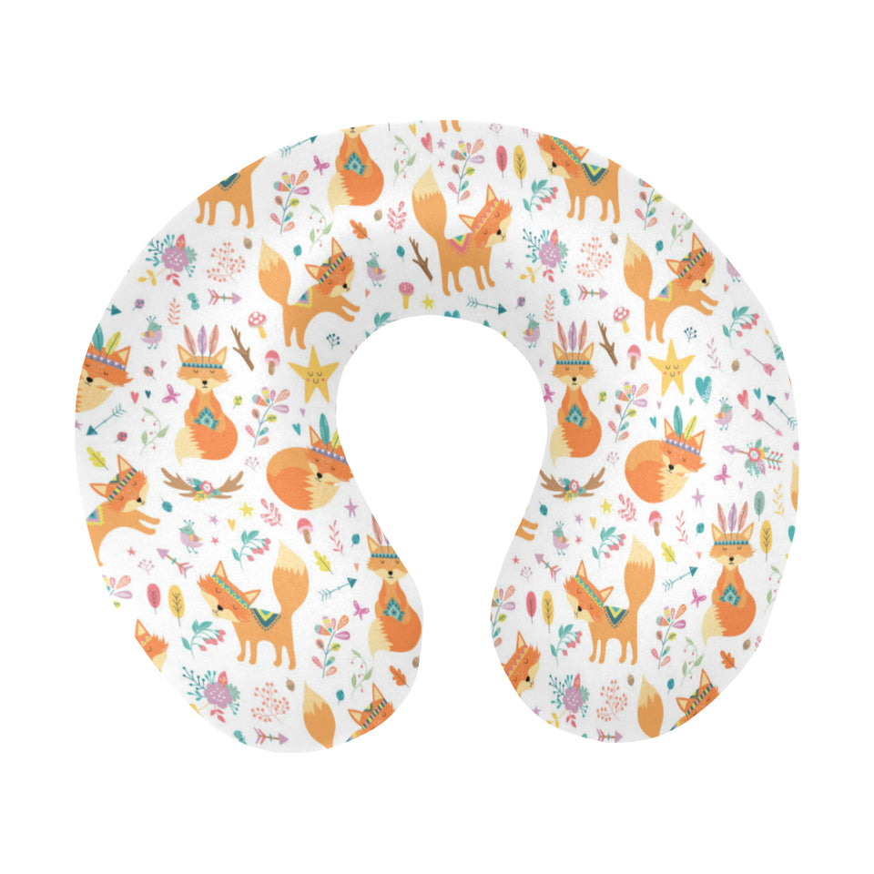 cute tribal fox pattern U-Shaped Travel Neck Pillow