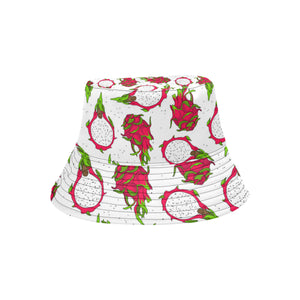 dragon fruits white background Unisex Bucket Hat