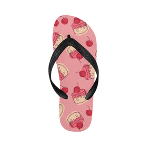 Cake cherry pattern Unisex Flip Flops
