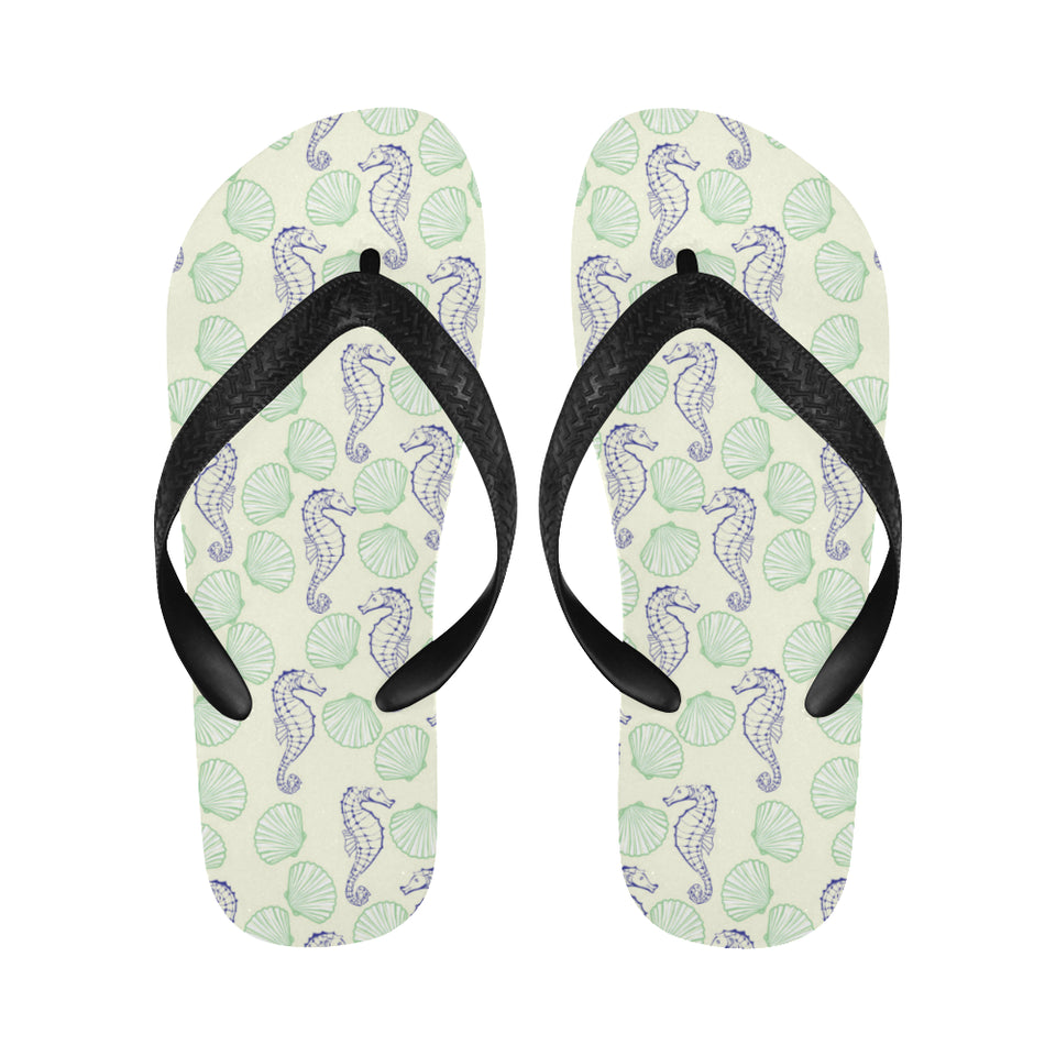 Seahorse shell pattern Unisex Flip Flops