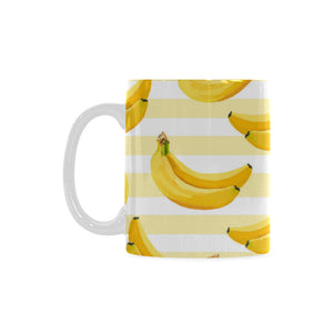 Banana pattern blackground Classical White Mug (Fulfilled In US)