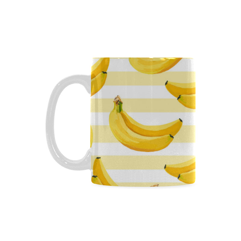 Banana pattern blackground Classical White Mug (Fulfilled In US)