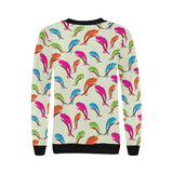Colorful Chameleon lizard pattern Women's Crew Neck Sweatshirt