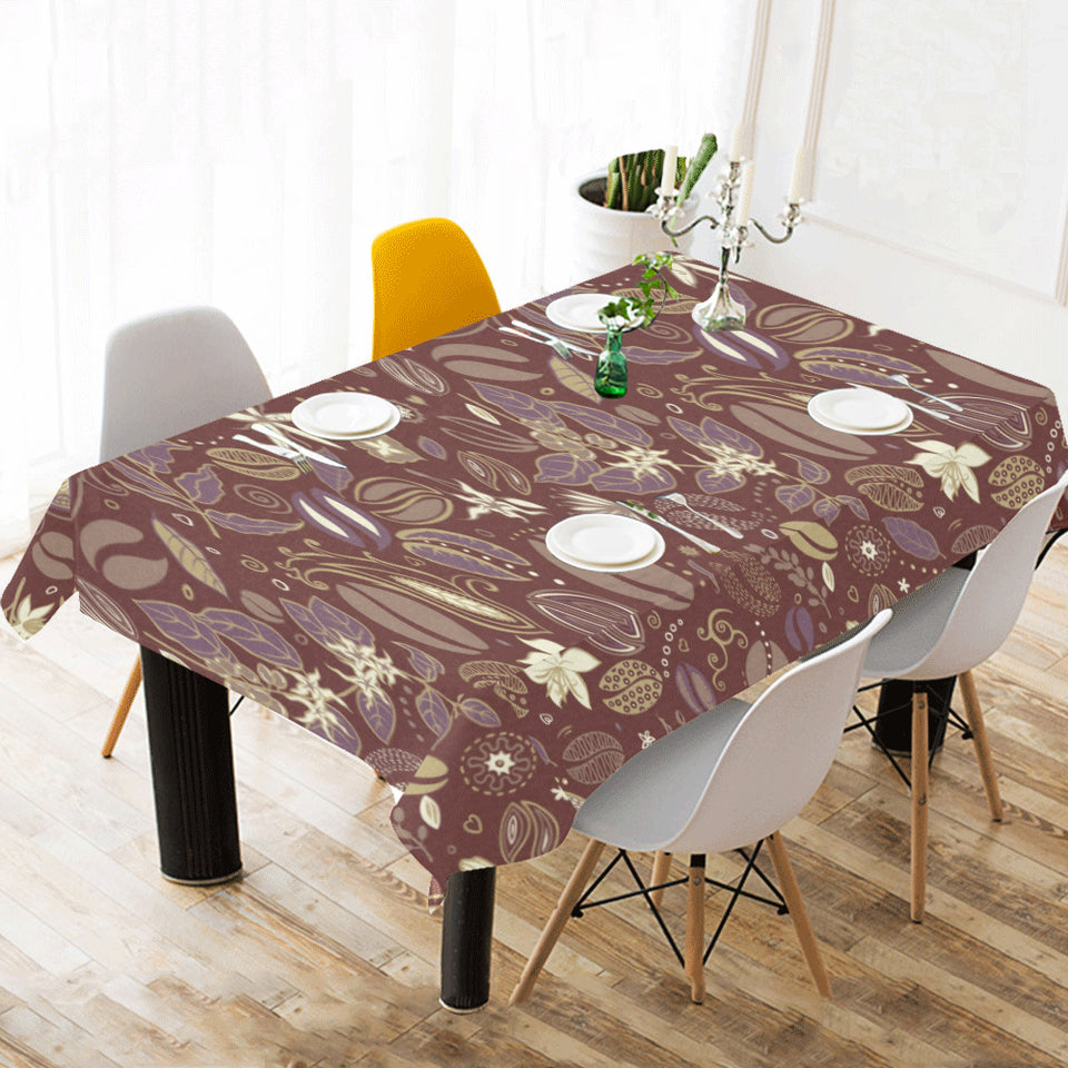 Coffee bean flower pattern Tablecloth