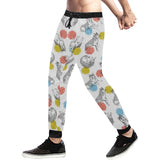 Siberian husky and colorful circle pattern Unisex Casual Sweatpants