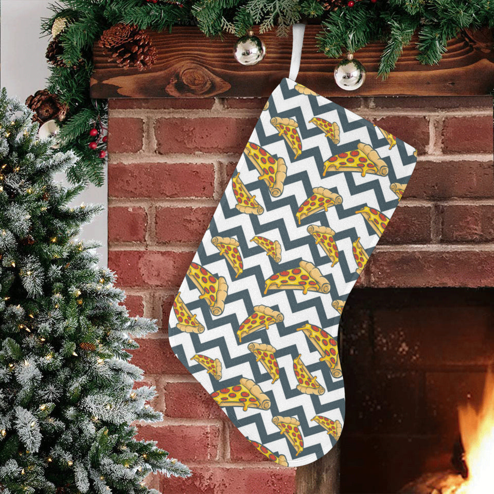 Pizza design pattern Christmas Stocking