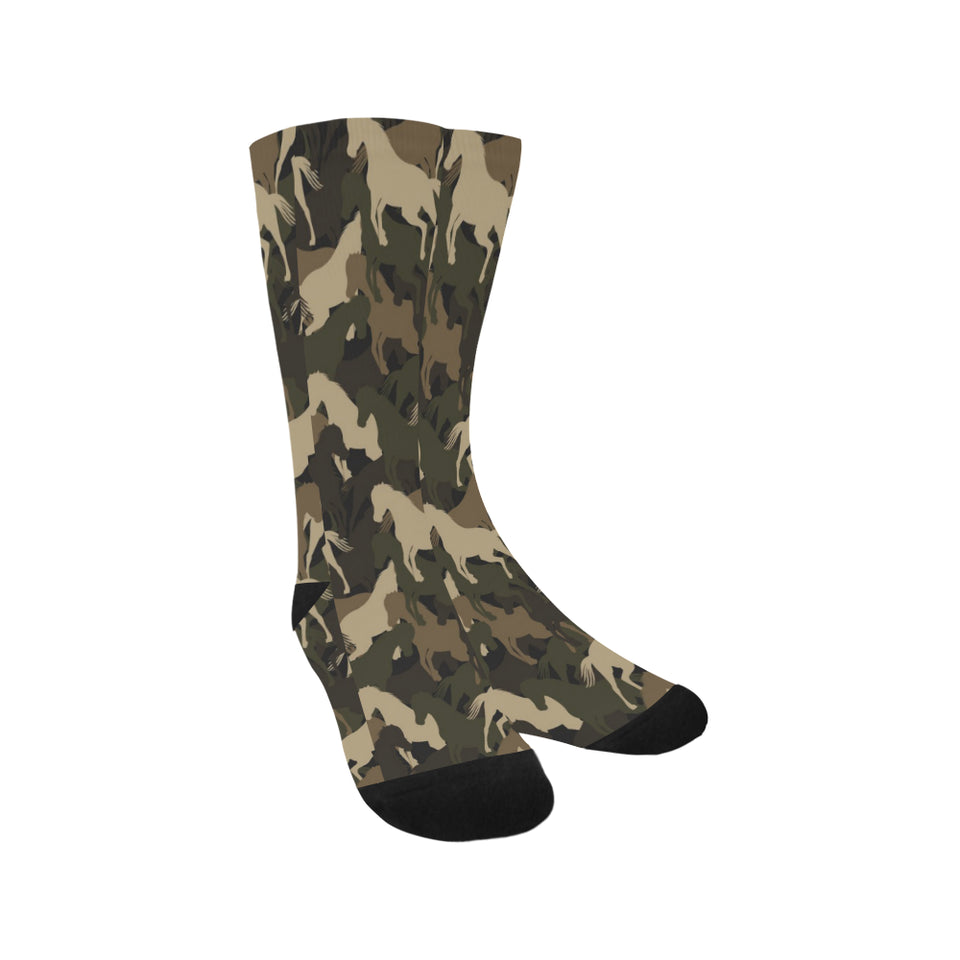 Horse Camouflage Pattern Crew Socks