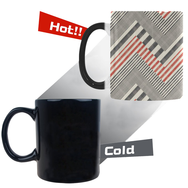 zigzag chevron striped pattern Morphing Mug Heat Changing Mug