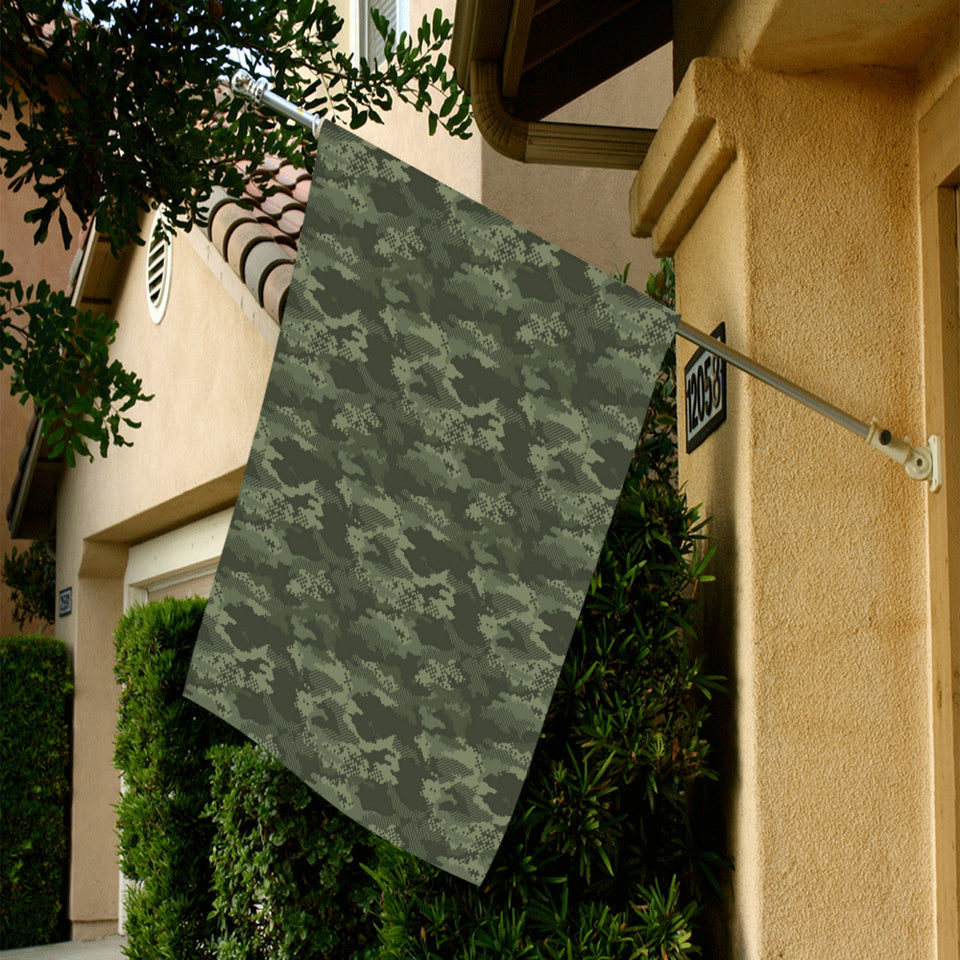 Digital Green camouflage pattern House Flag Garden Flag
