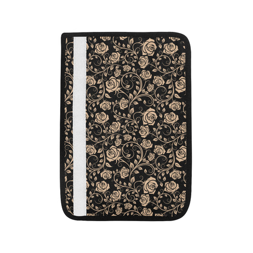 Rose Pattern Print Design 04 Car Seat Belt Cover