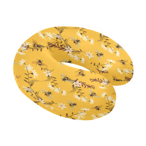 Bee flower pattern U-Shaped Travel Neck Pillow