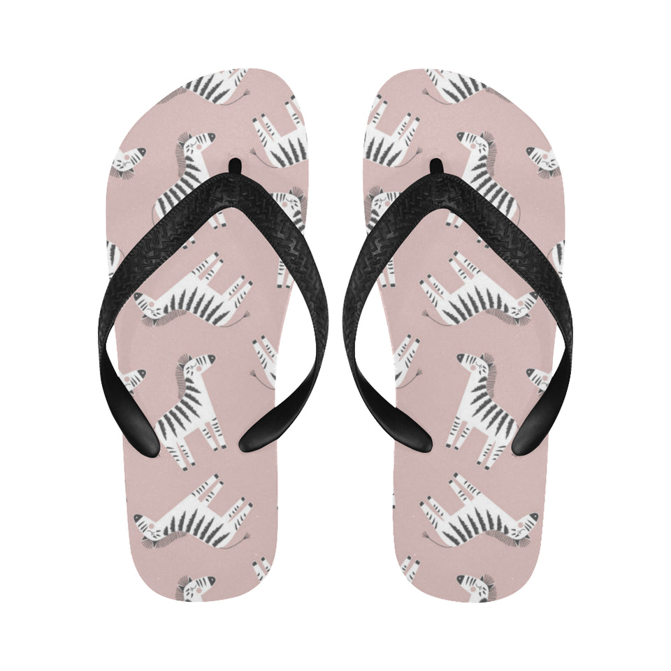 Cute zebra pattern Unisex Flip Flops