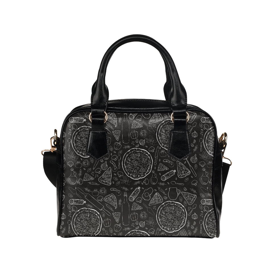 Pizza pattern Shoulder Handbag