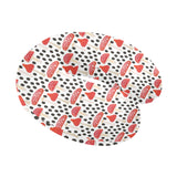 Red mushroom dot pattern U-Shaped Travel Neck Pillow