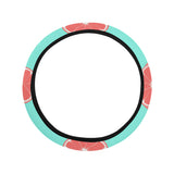 Grapefruit green background Car Steering Wheel Cover