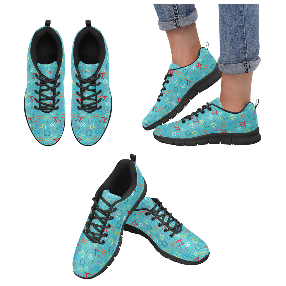 Math Pattern Print Design 02 Women's Sneaker Shoes